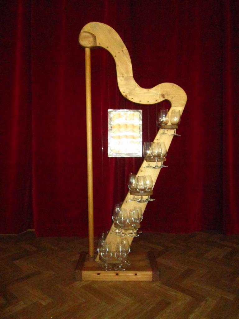 Harpe à verre conception et fabrication de Bruno Charpentier